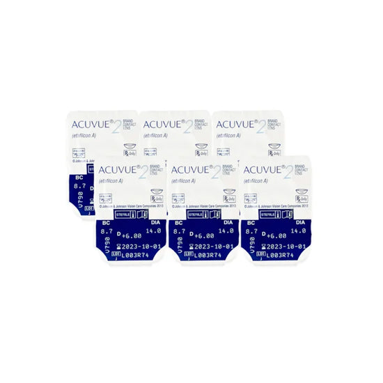 Lentes de contato Incolor Acuvue 2 (caixa com 6 unidades)
